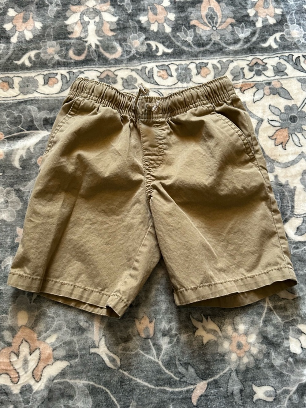 Cat & Jack Khaki Elastic-Waist Shorts - Tan